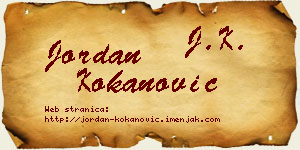 Jordan Kokanović vizit kartica